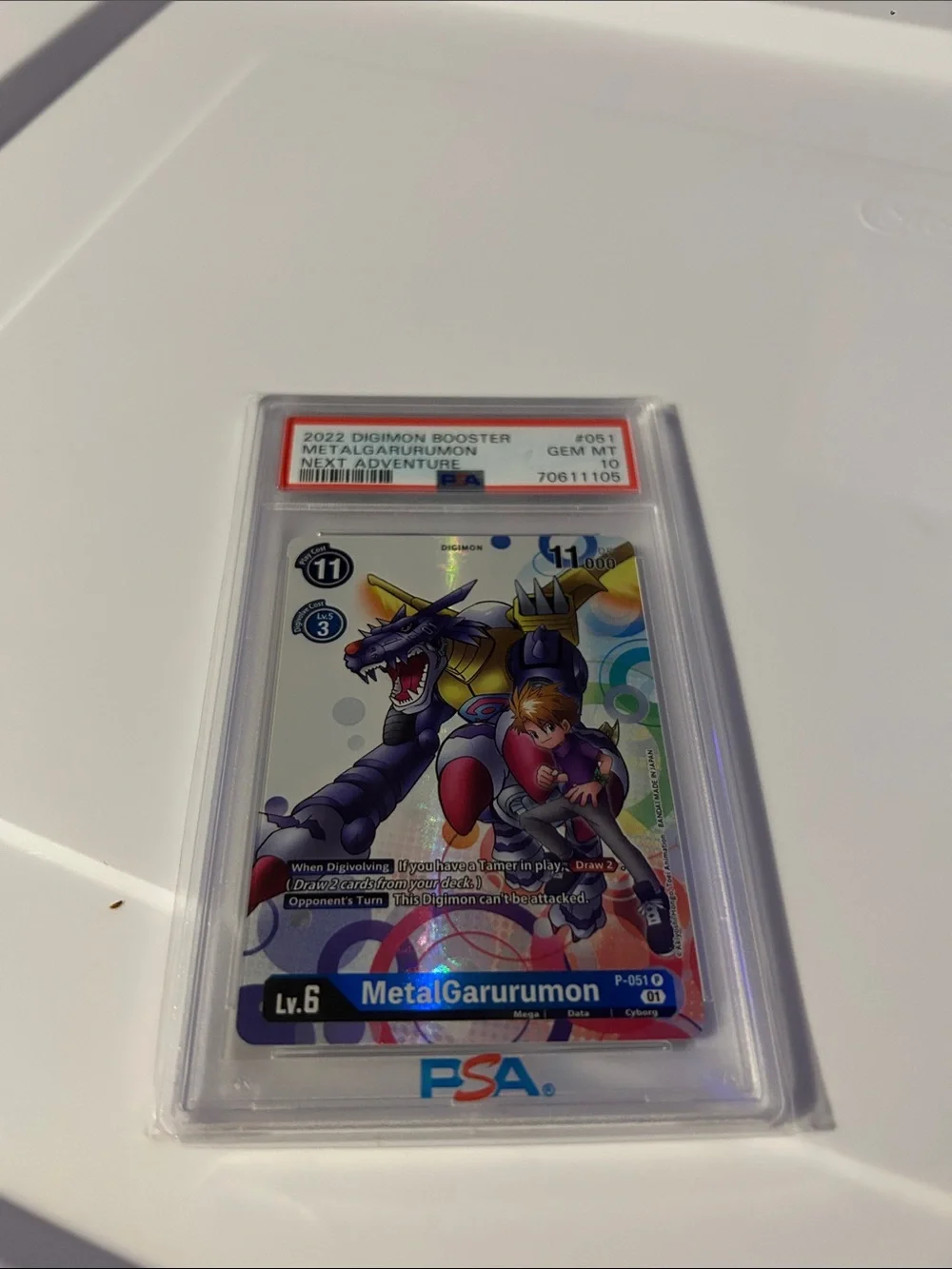 MetalGarurumon Trading Card - Blue - PSA Graded